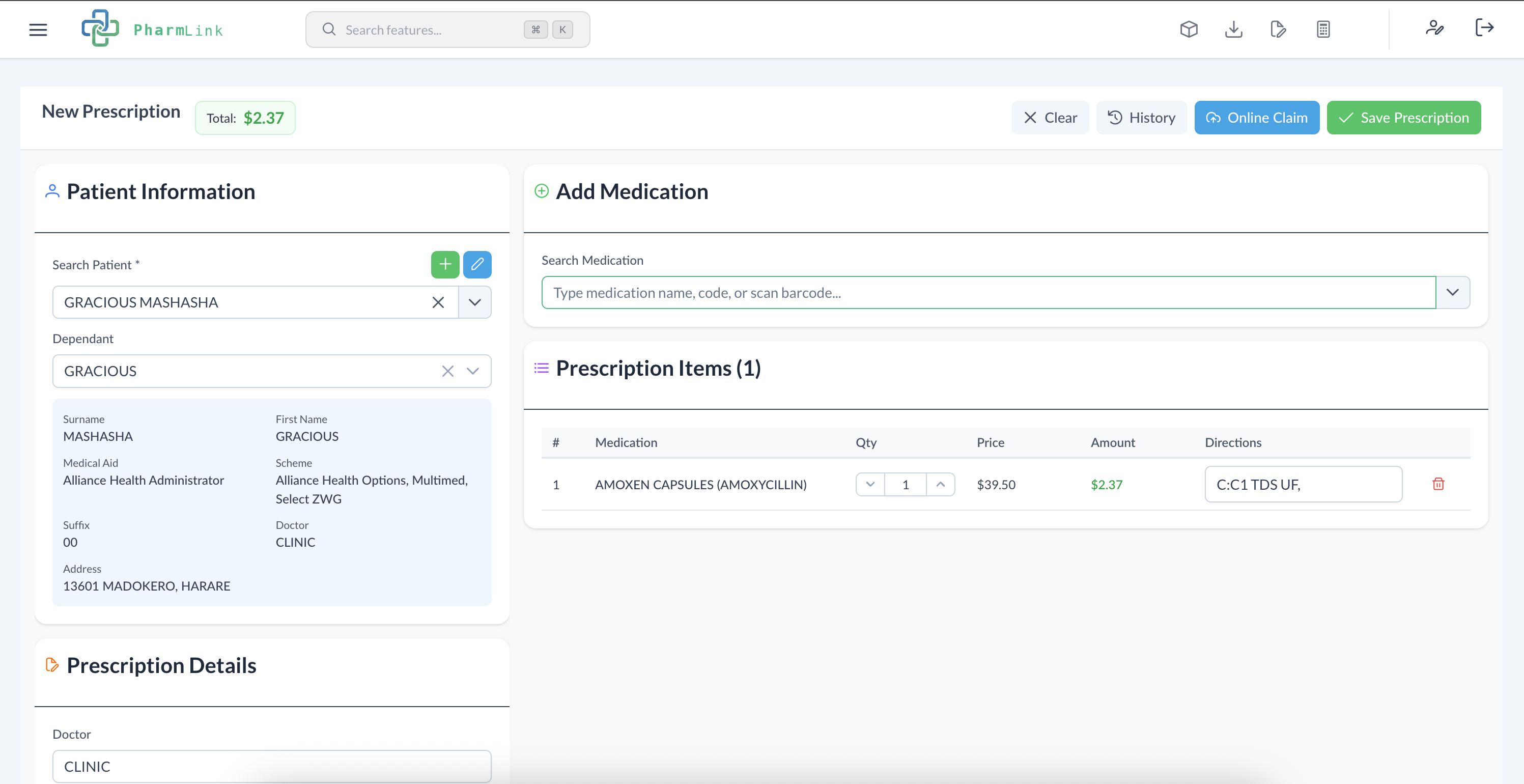 PharmLink Dashboard